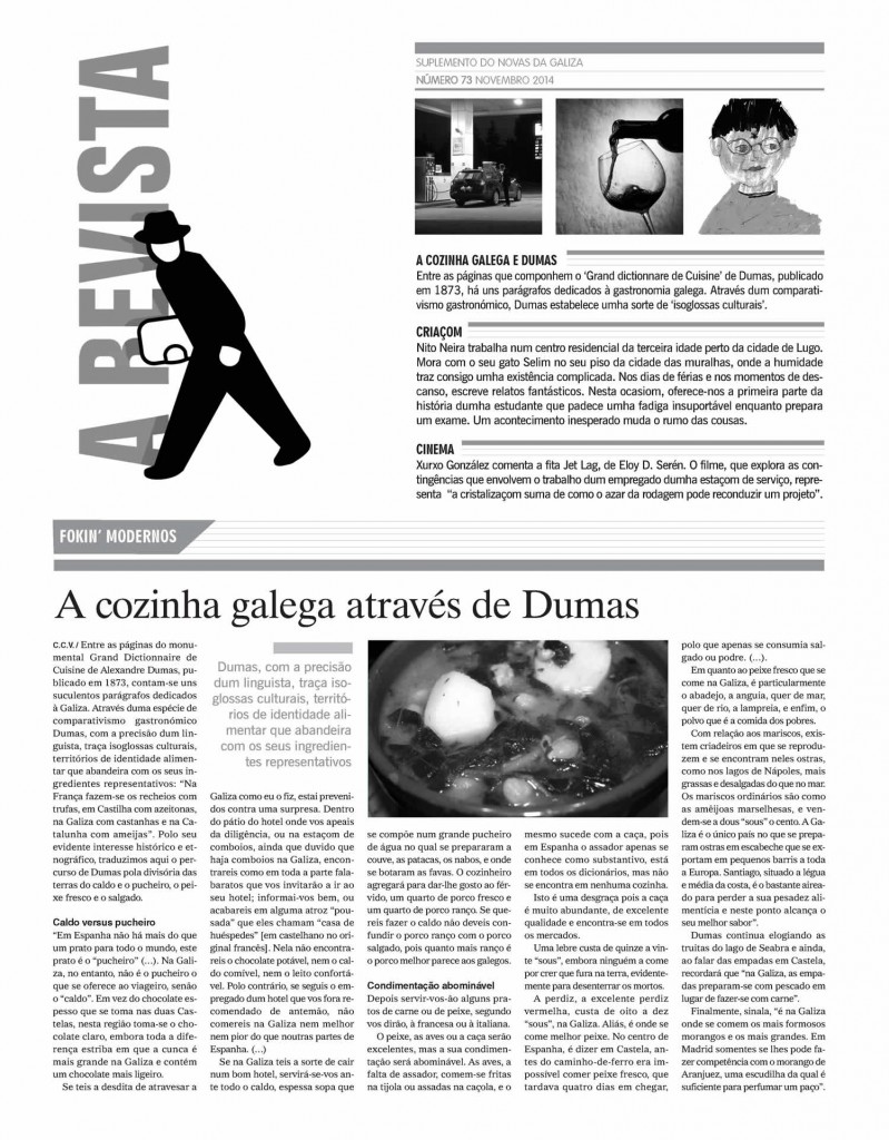 Capa do suplemento 'A Revista', n.º 73