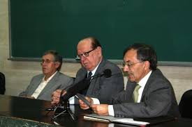 Evanildo Bechara em Compostela com Martinho e JL Rodrigues.
