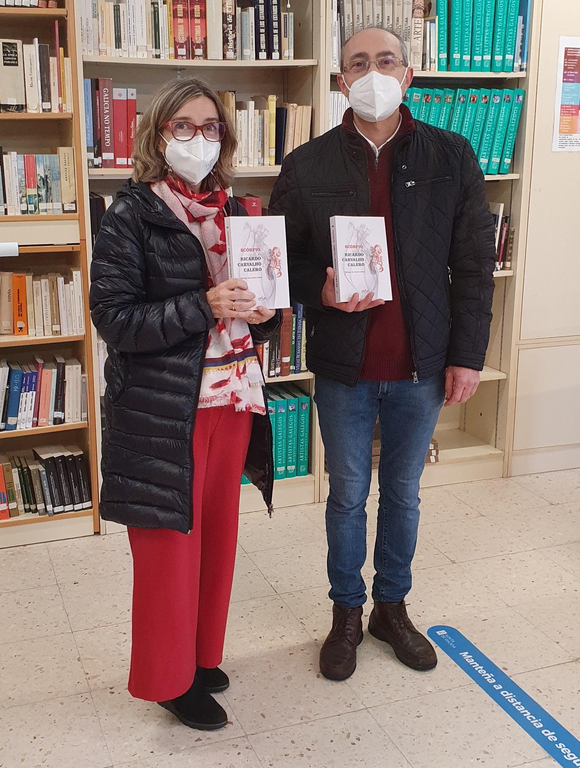 No IES Camilo José Cela com a vice diretora María Xesús Senín.