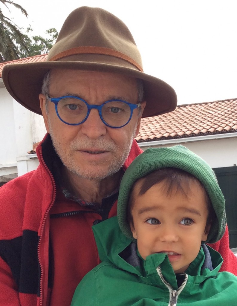 Joám com o neto Tomé