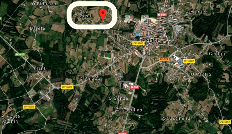 Mapa do Casal de Ordes