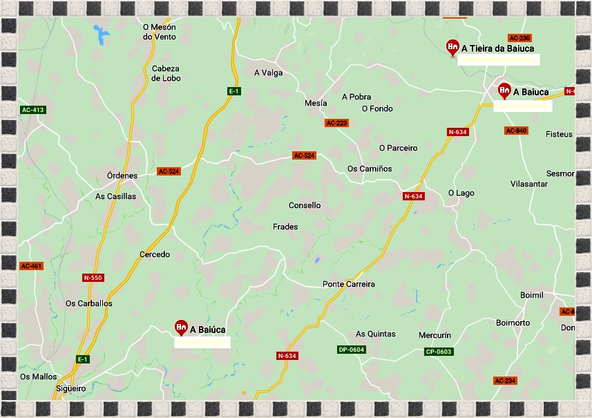 Mapa de Baiucas na comarca