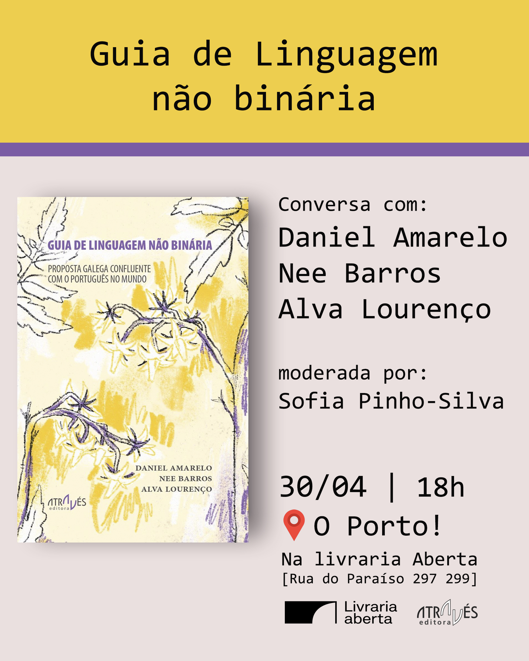 Lançamento do Guia de Linguagem não binária no Porto - PGL
